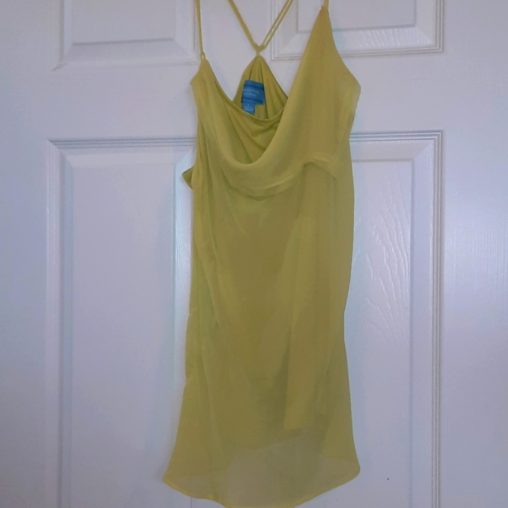 Yellow chiffon blouse